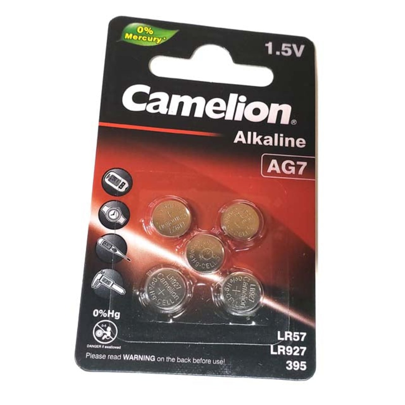 LR926-927-AG7-BP5 - BATTERY ALAKALINE 395 REPLACEMENT OF LR57 LR927 (5 pcs/pkg)