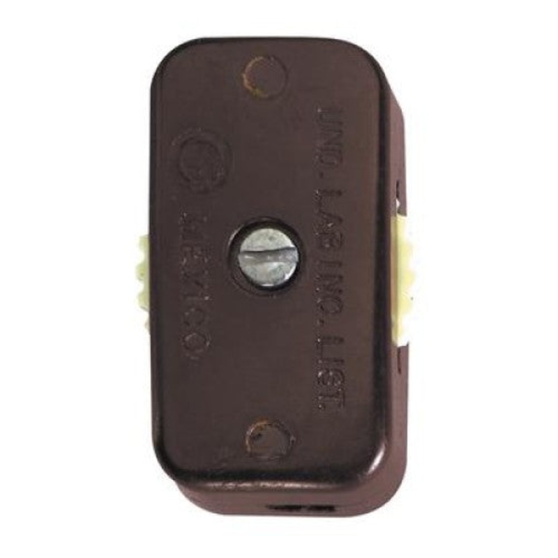 757-423-3 - LAMP CORD SWITCH INLINE 1P1T BRN 6A/125VAC 3A/250VAC