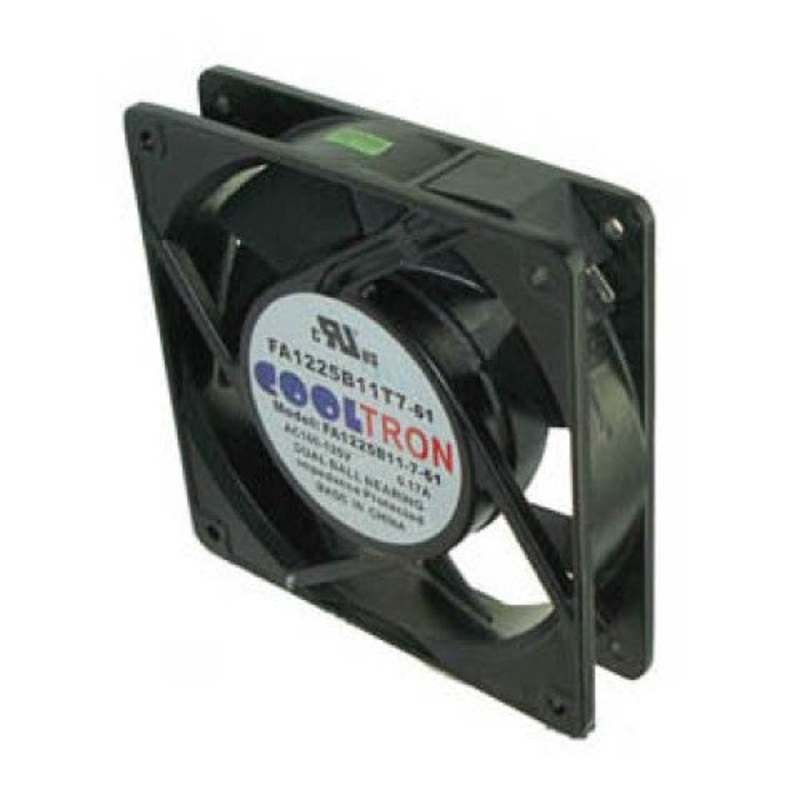 9956 - FAN AC 230V 4.7X1IN 80MA 14W TAB BALL BEARING MET