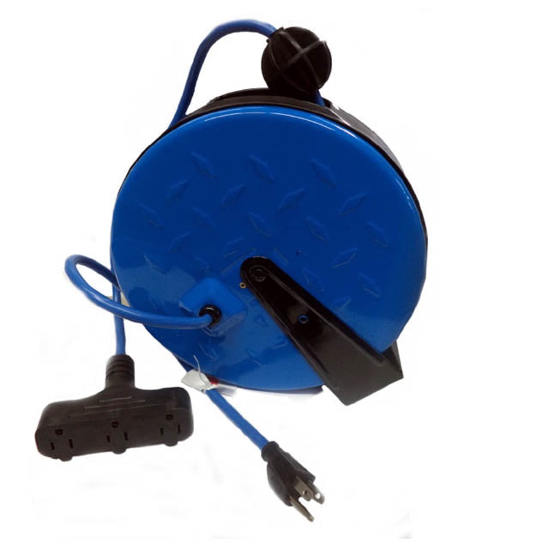 140023 - POWER BAR 3 O/LET INDOOR 16AWG RETRACTABLE W/REEL 30FT 10A 125V