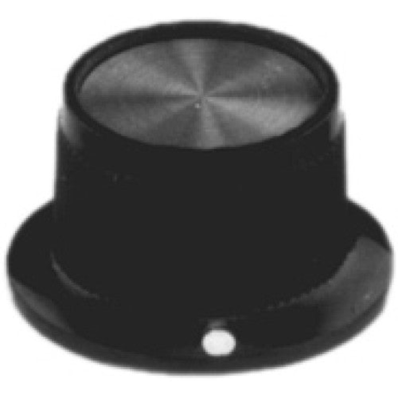54-227-2 - KNOB 1/4IN PLAST 25MM SCREW BLACK (2 pcs/pkg)