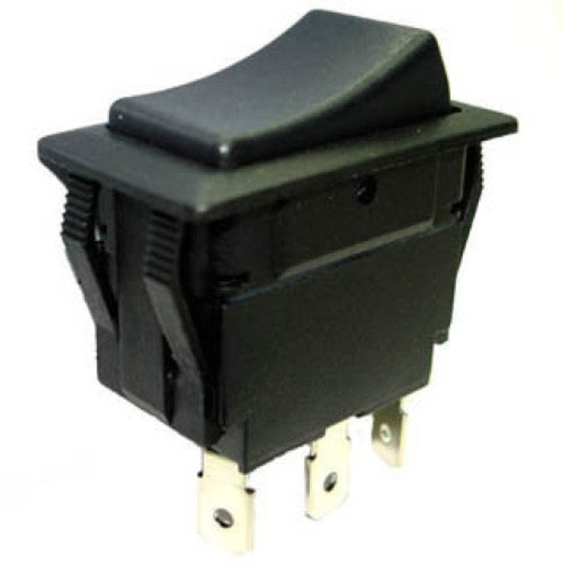 7900036 - ROCKER SWITCH 1P2T 5A ON-OFF-ON 12VDC QT 21X38MM BLK