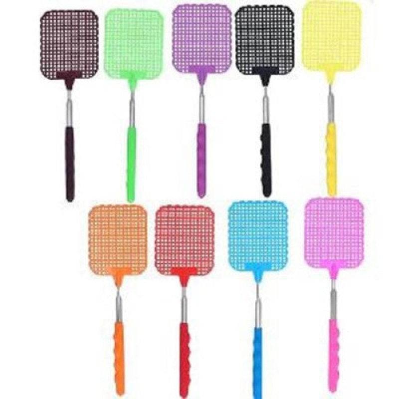 NV-1437MKC - FLY SWATTER EXTENDABLE MINI WITH KEY CLIP ASSORTED COLORS