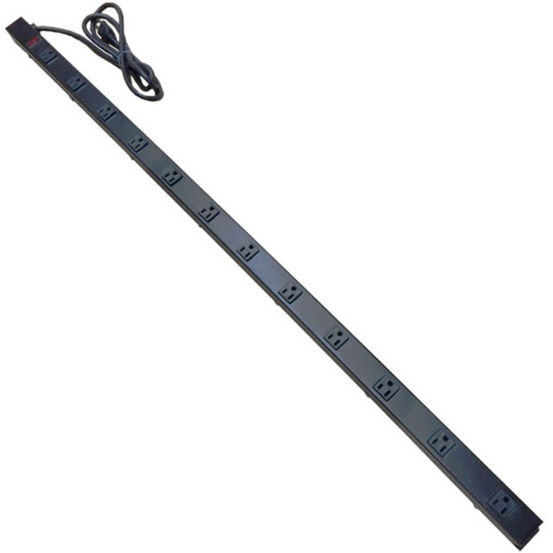 PB00012S - POWER BAR 12 O/LET 6FT CORD 4FT STRIP 1500J SURGE RA O/LET