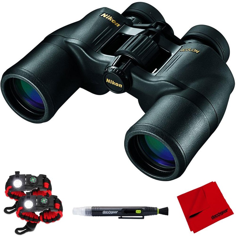 Nikon ACULON 8x42 Binoculars (A211) with Tactical Bracelet Bundle
