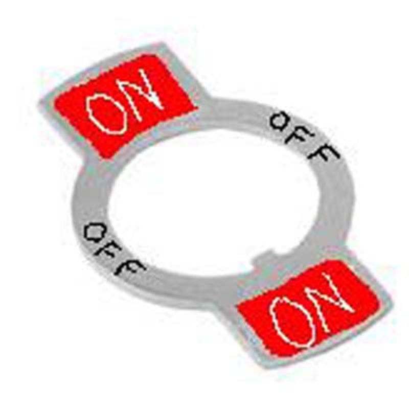 P-70C - INDICATING PLATE FOR TOGGLE SW ON-0N (2 pcs/pkg)