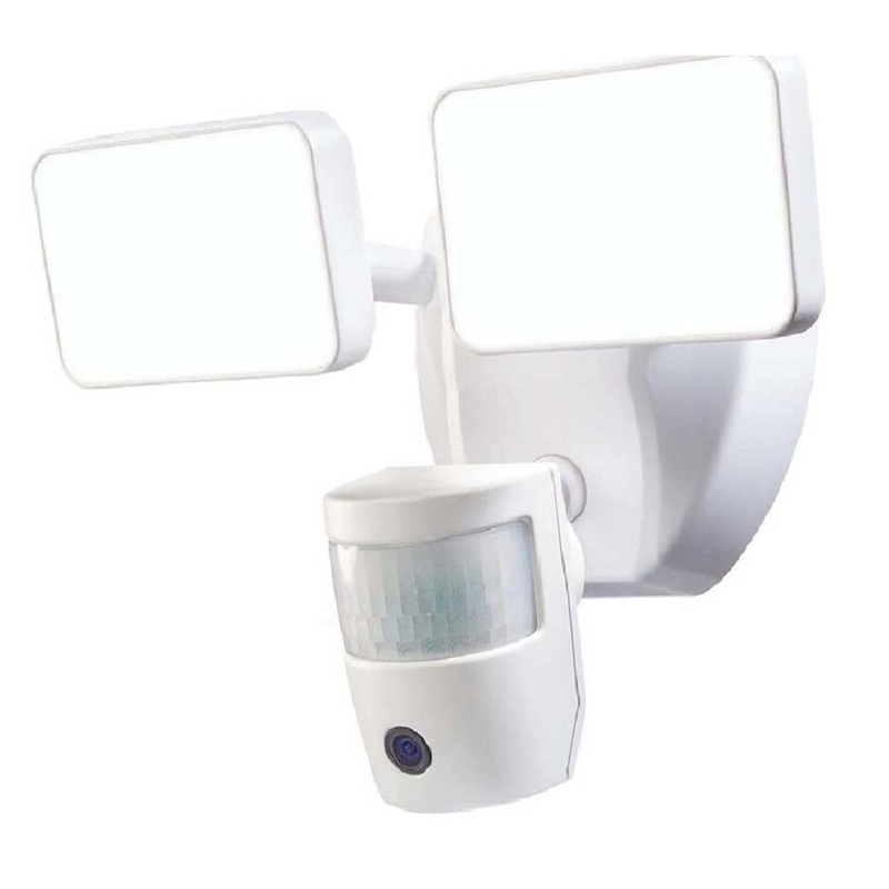 HZ-9300-WH - SECURITY LIGHT MOTION ACTIVATED 1080P VIDEO TWIN HEAD LED 2000LU