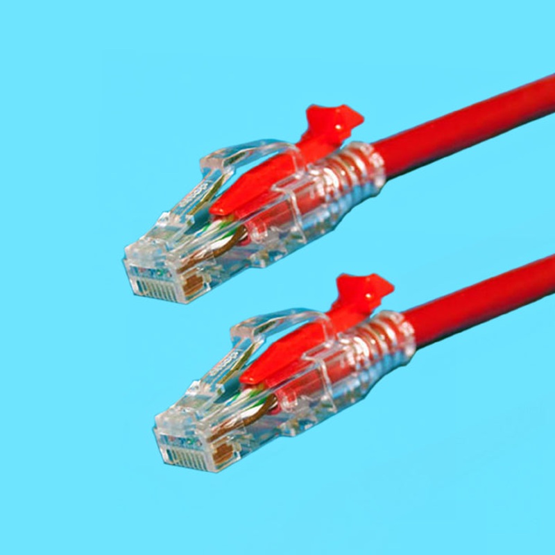 LUTP-4P5-15RED - PATCH CORD CAT5E RED 15FT LOCKABLE CABLES