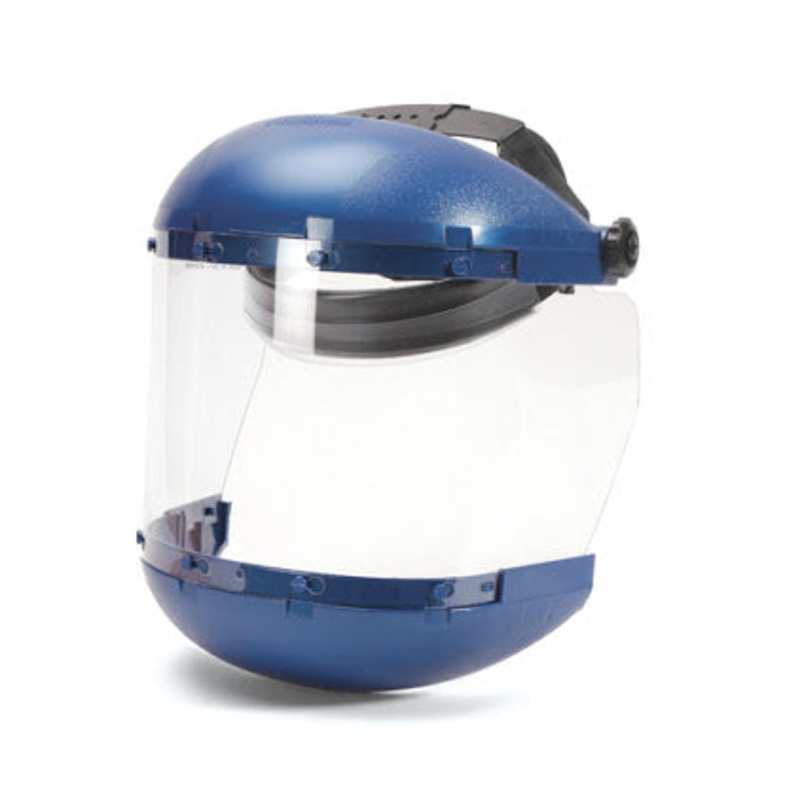 38110 - FACE SHIELD BLUE CROWN AND CHIN GUARD PROTECTION
