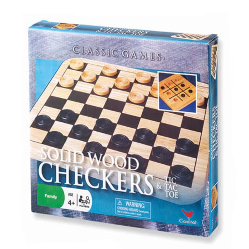 CA0185 - CHECKERS AND TIC TAC TOE WOODEN