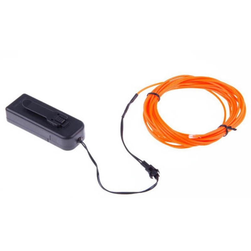 02943 - EL WIRE ORANGE 2.3MM 3M WITH 3V BATTERY PACK INVERTER