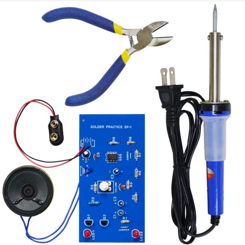 AK-100 - LEARN TO SOLDER KIT INCLUDES SOLDERING IRON AND CUTTER