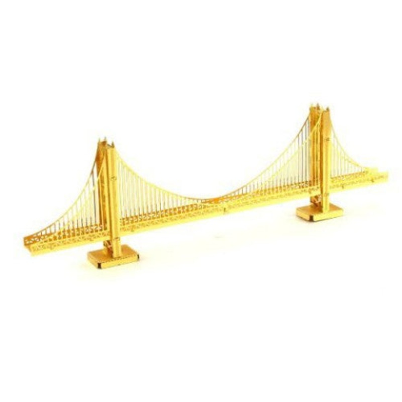 MMS001G - GOLDEN GATE BRIDGE GOLD METAL EARTH 3D LASER CUT MODEL