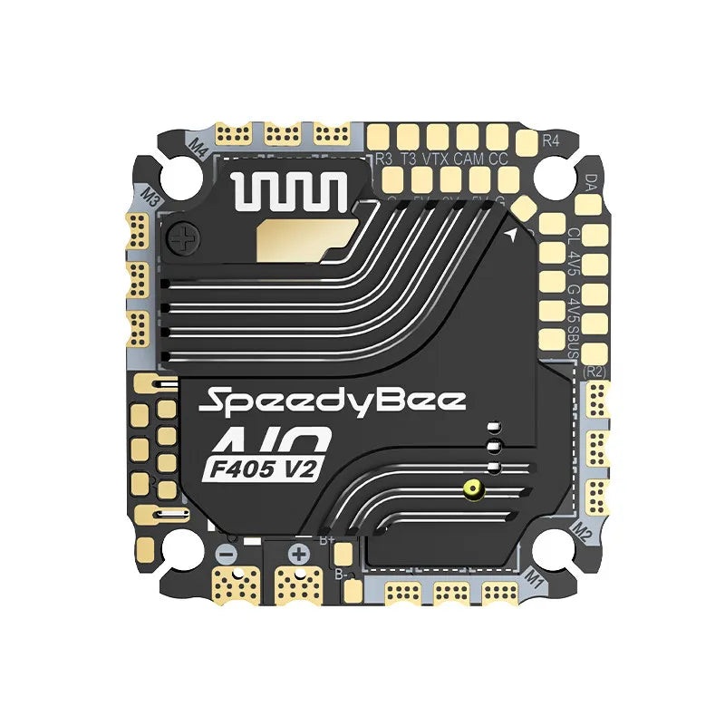 SpeedyBee F405 AIO V2 Flight Controller - 35A/40A 8Bit 25.5x25.5mm 3-6S FPV Racing Drone 40A with CNC