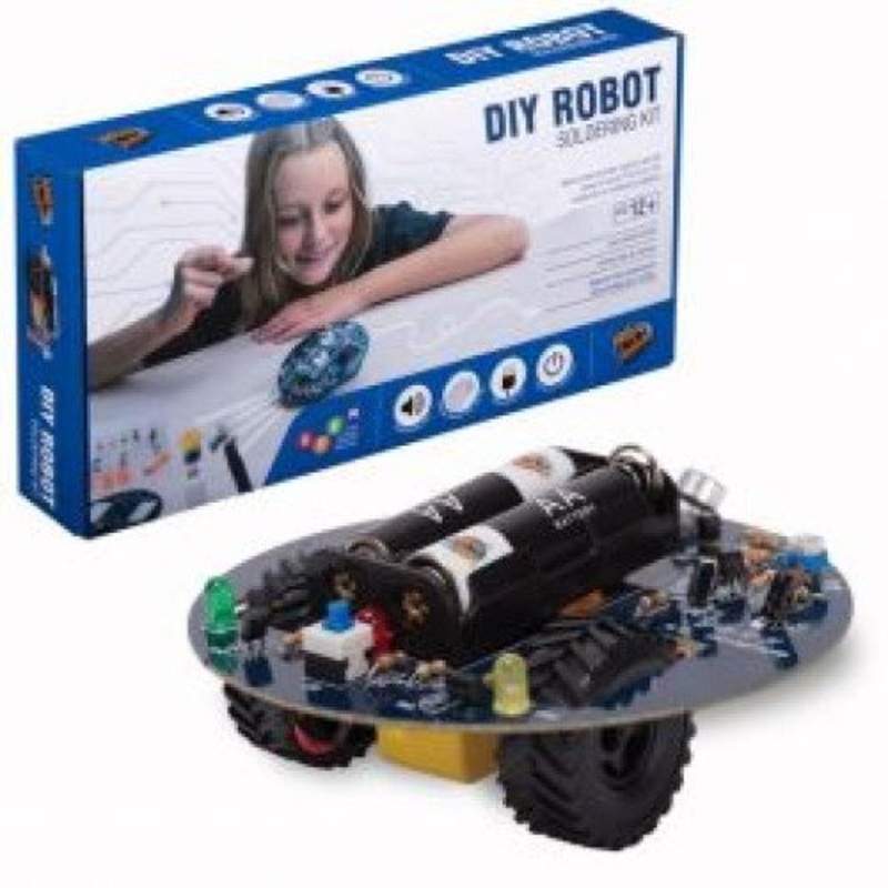 HJ-0602 - DIY ROBOT COMBO WITH SOLDERING IRON SOUND SENSING ROBOT