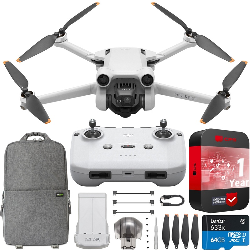 DJI Mini 3 Pro Drone Quadcopter with RC-N1 Remote Controller + Accessories Bundle