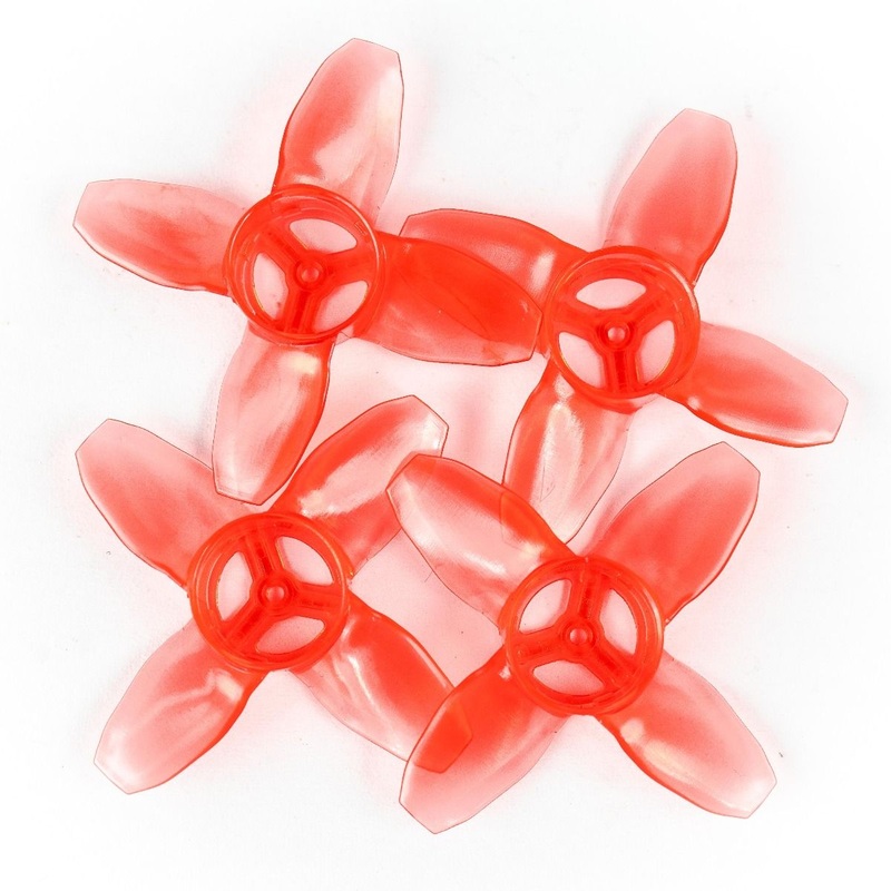 2 pairs EMAX Avan Tinyhawk TH Turtlemode Propeller 4-blade 40mm for indoor flying 08025 motor Red