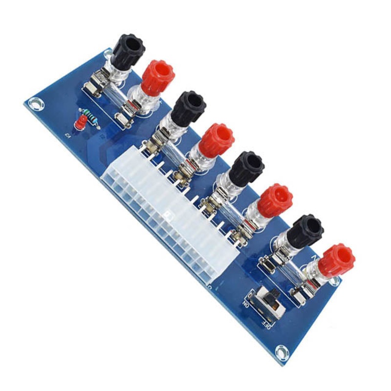 XH-M229 - ATX PSU ADAPTER BOARD W/BINDING POST OUTPUTS 12V 5V 3.3V GROUND