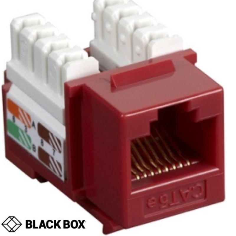 FMT927-R2 - KEYSTONE JACK CAT5E RED 110