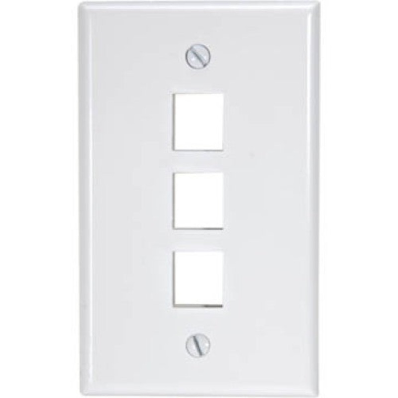 89-743WH - WALL PLATE 3PORT WHITE
