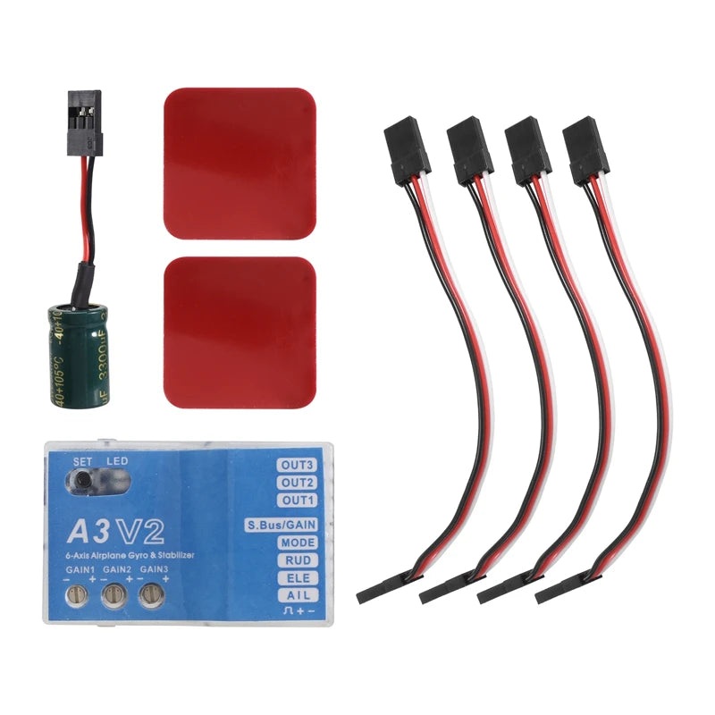 A3 V2 Flight Controller Stabilizer 4 Flight Modes For RC Airplane Airplane RC Metal Gift Accessory For RC Lovers Photo Color