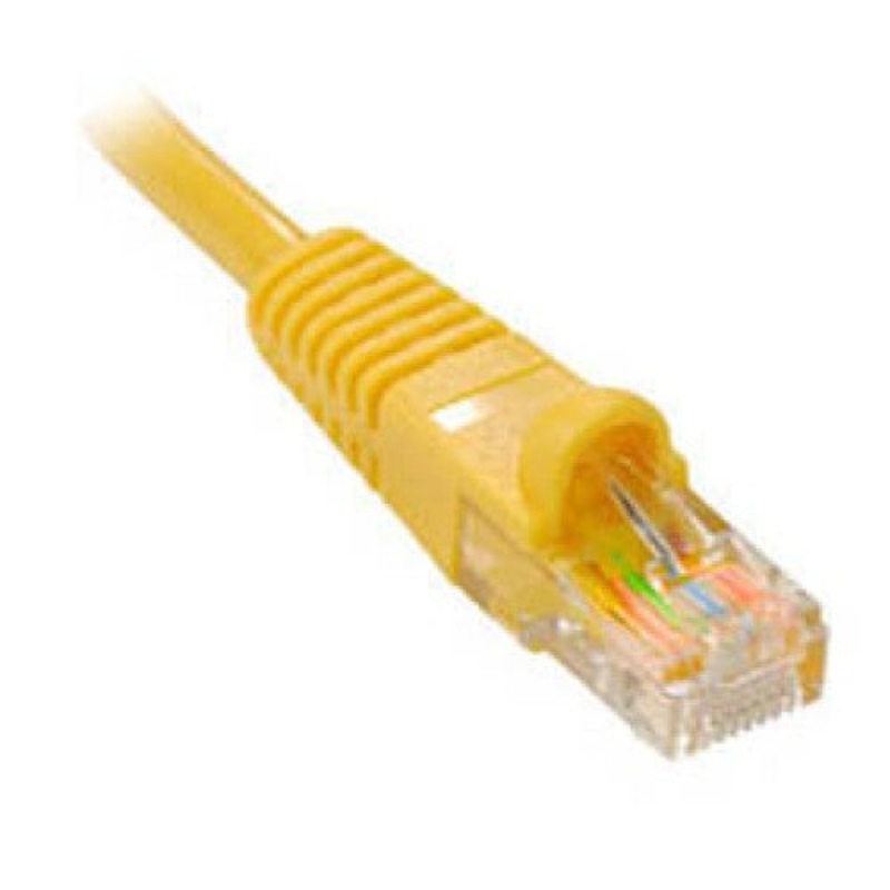 PC-015 YEL - PATCH CORD CAT5E YEL 15FT SNAGLESS BOOT