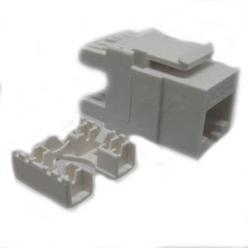 OCT2010-CAT6-WHITE - KEYSTONE JACK CAT6 WHT 110 180DEG