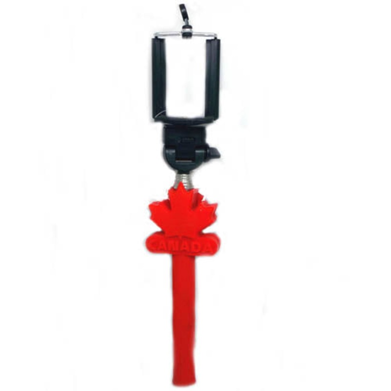 62311 - SELFIE STICK EXTENDABLE 8-43IN RED CANADIAN SOUVENIR
