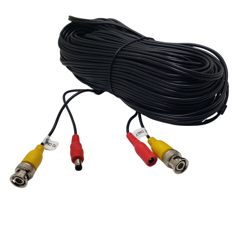 10124-000 - BNC CABLE M/M CCTV POWER 60FT black