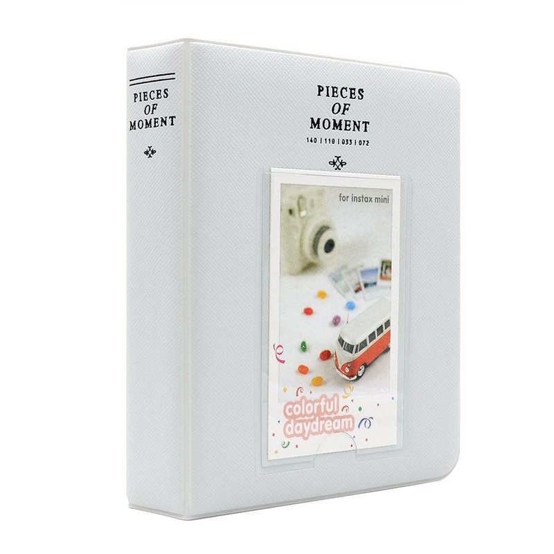 Deco Essentials 2" x 3" White 64 Page Photo Album - Fuji Instax Mini 70, 7s, 8, 90, 50, and 25s