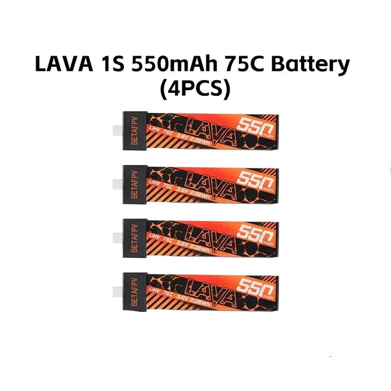 BETAFPV LAVA 1S 550mAh 75C Battery (4PCS) for Meteor75 Cetus Pro Cetus X FPV Battery (8PCS)