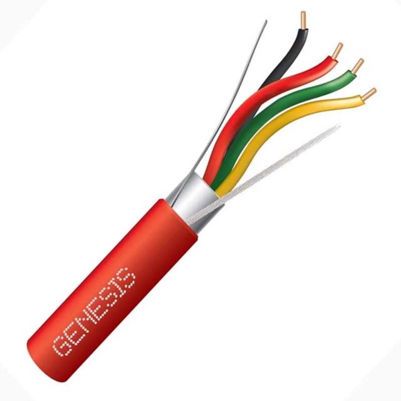 77105 - CABLE FIRE ALARM 18/4 SOL SHLD FPLR RISER 1000FT RED COPPER