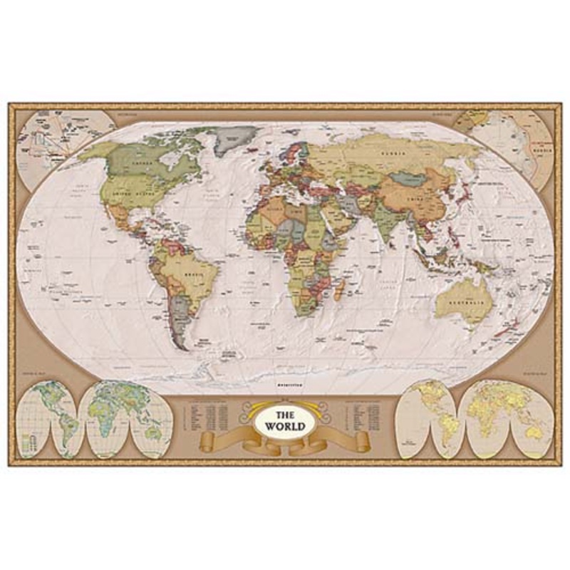 2400-1272 - MAP OF THE WORLD POSTER 36X24 IN