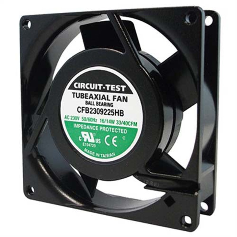 CFB2309225HB - FAN AC 230V 3.6X1IN 80MA 16/14W TABS 33/40CFM BALL BEARING AXIAL