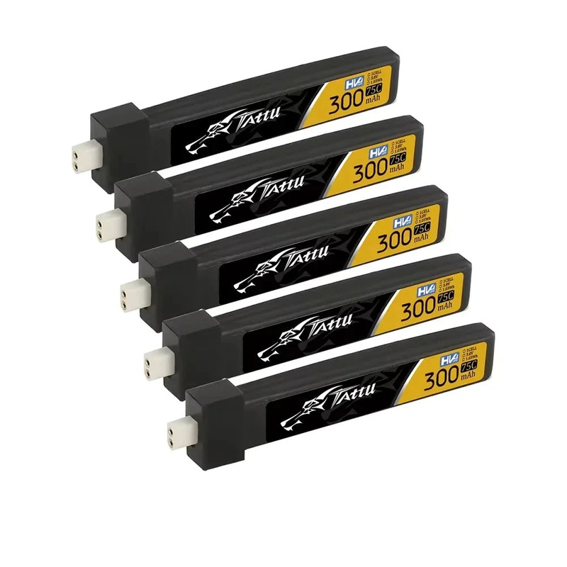 Tattu 300mAh 1S 75C 3.8V LiPo Battery BT2.0 For Betafpv Air65 meteor65 Pro RC Helicopter Quadcopter FPV Racing Drone Parts 8PCS 300mAh 1S
