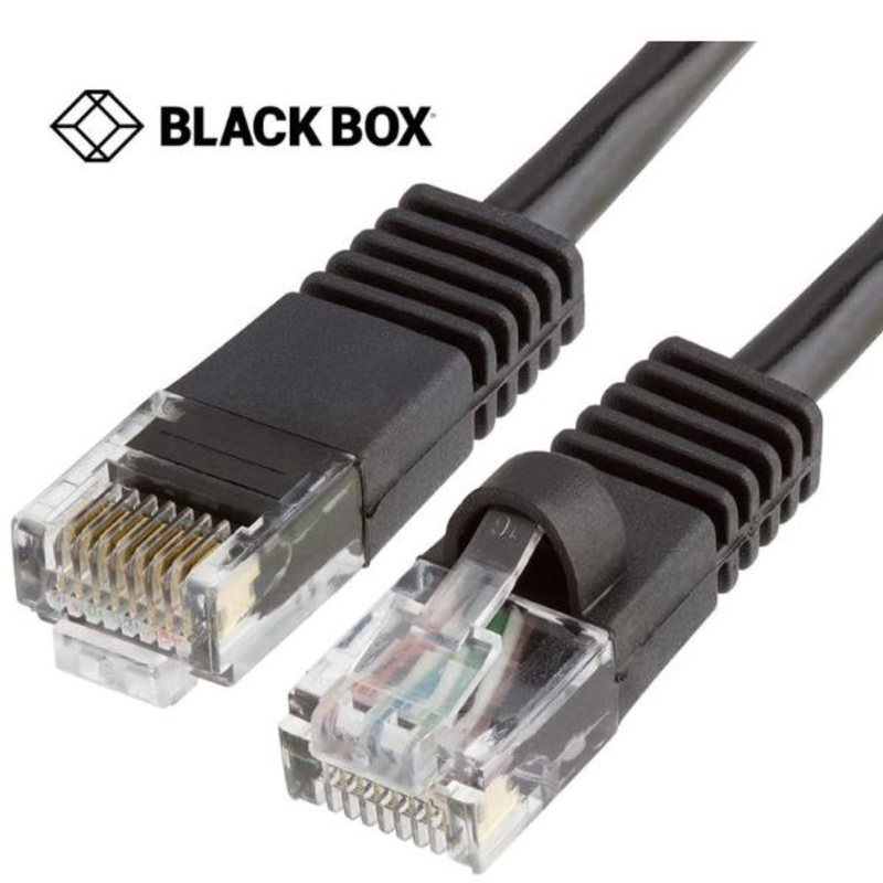 EVNSL87-0001 - PATCH CORD CAT5E BLK 1FT SNAGLESS BOOT