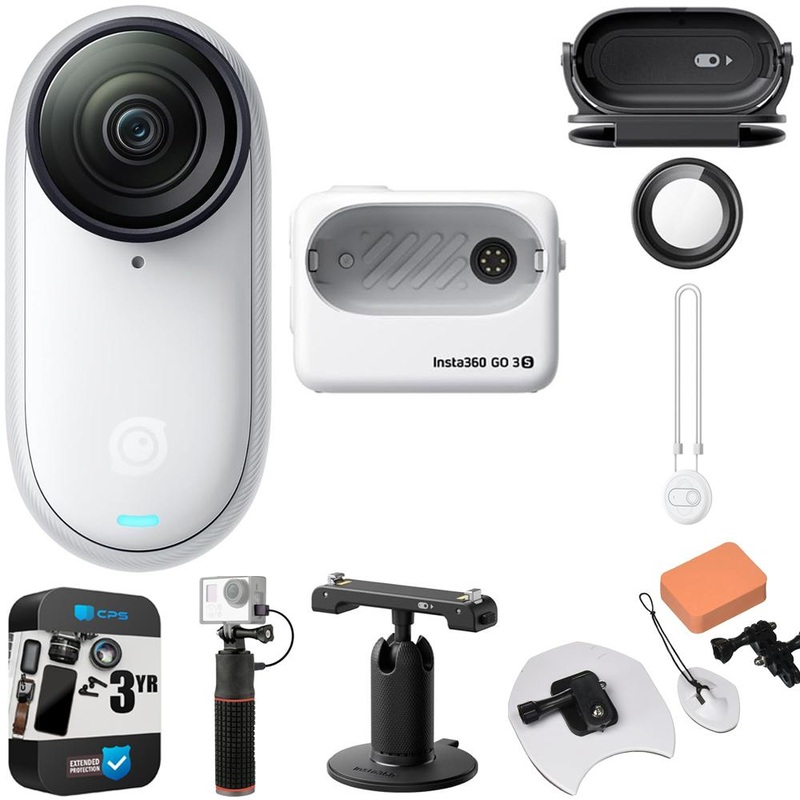 Insta360 GO 3S 128GB Tiny Mighty 4K Action Camera w/ 3Yr Warranty + Accessories Bundle