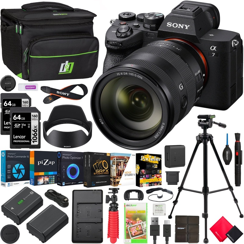 Sony a7 IV Mirrorless Full Frame Camera Body ILCE-7M4 + 24-105mm F4 G Lens Kit Bundle