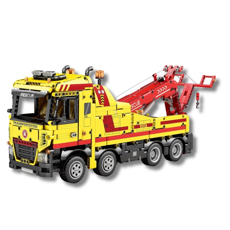 Reobrix RC Rescue Tow Truck Remote Control Construction Building Set 1,910 Pieces