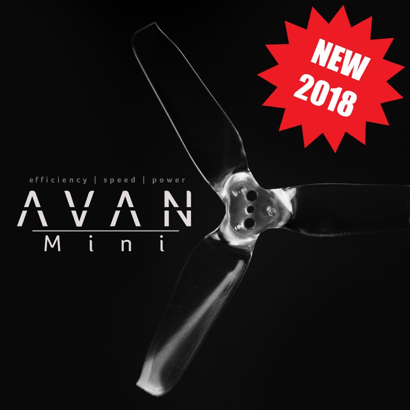 AVAN MINI 3 INCH PROPELLER 3X2.4X3 6XCCW 6XCW 3 SETS Clear Black