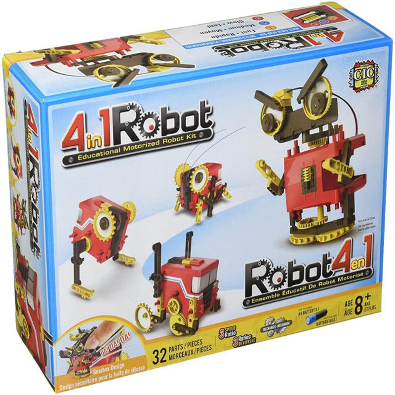 CIC21-891 - EDUCATIONAL MOTORIZED ROBOT KIT 4 IN 1