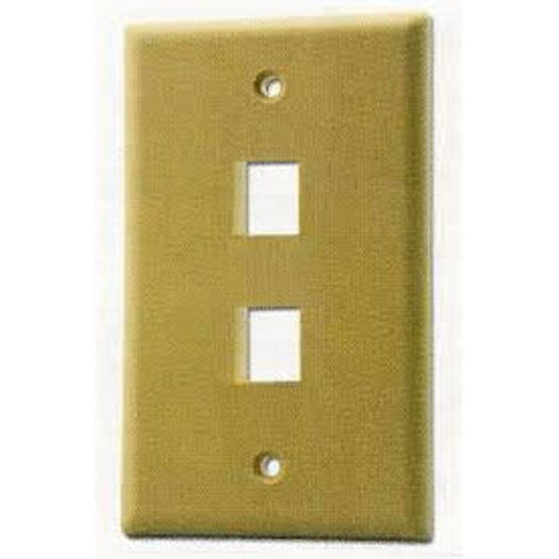 NP-JF2I - WALL PLATE 2PORT IVORY
