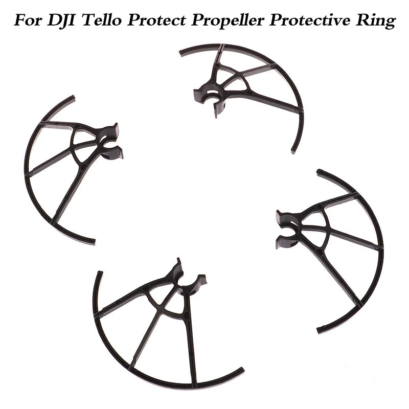 4Pcs/Set for DJI Tello Protect Propeller Props Blades Spare Part Protective Ring Propeller Guard Blades Protect Drone Accessorie Black