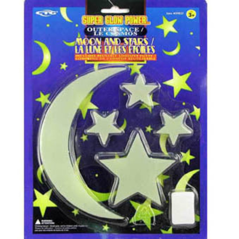 09837 - GLOW MOON AND STAR SET 5PCS