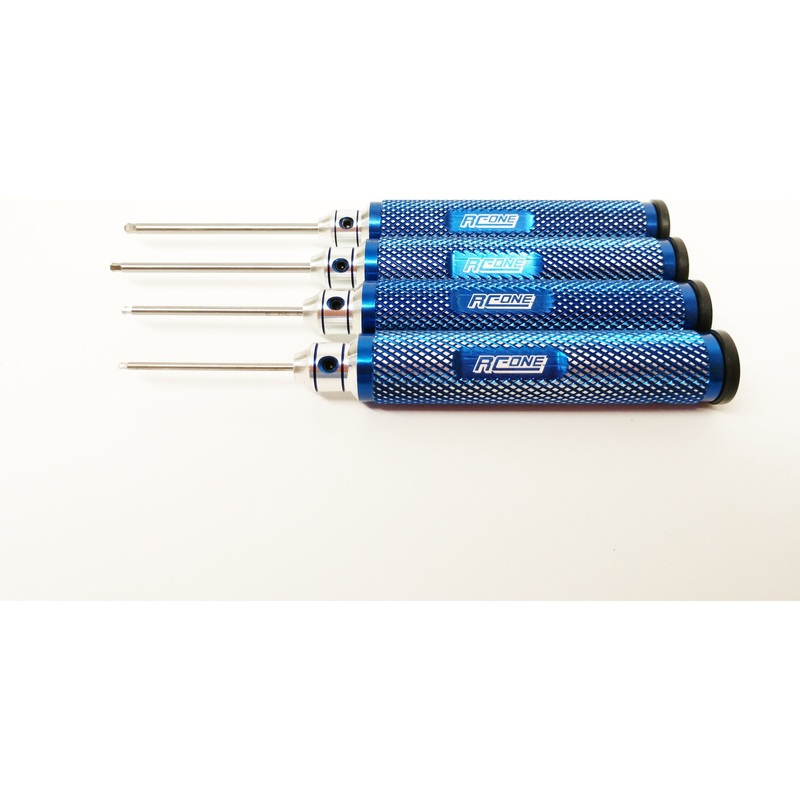 4pc Hardened Tool Steel Metric Ball Hex Set (1.5-3mm)