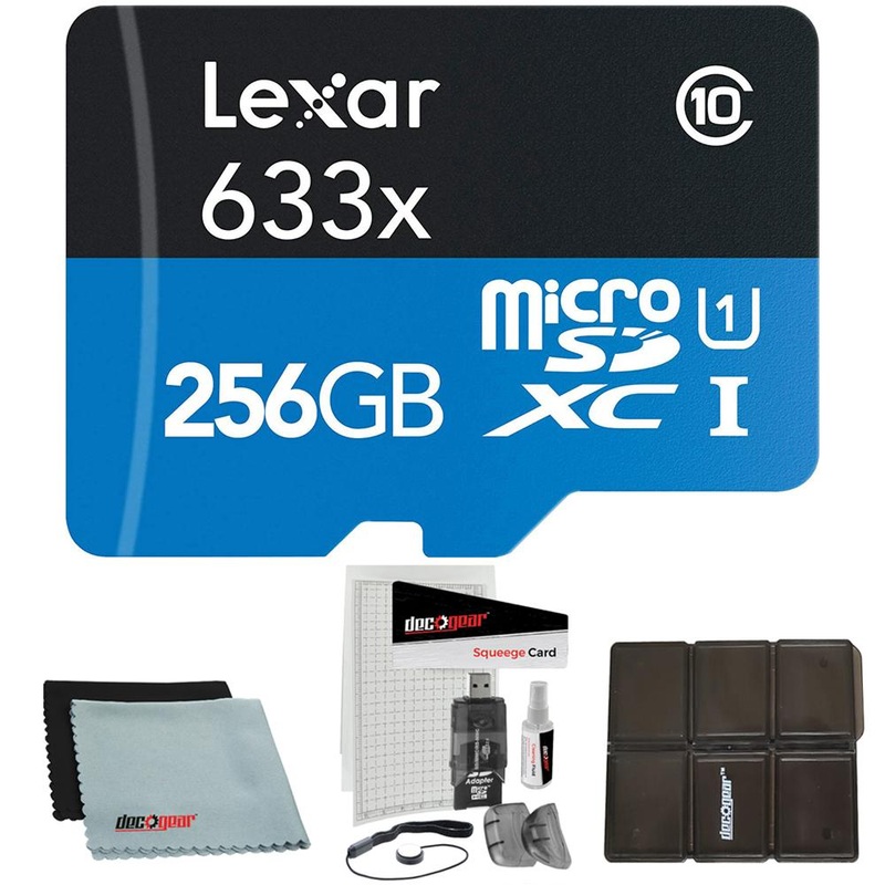 Lexar High-Performance 633x microSDHC/microSDXC UHS-I 256GB + Accessory Bundle