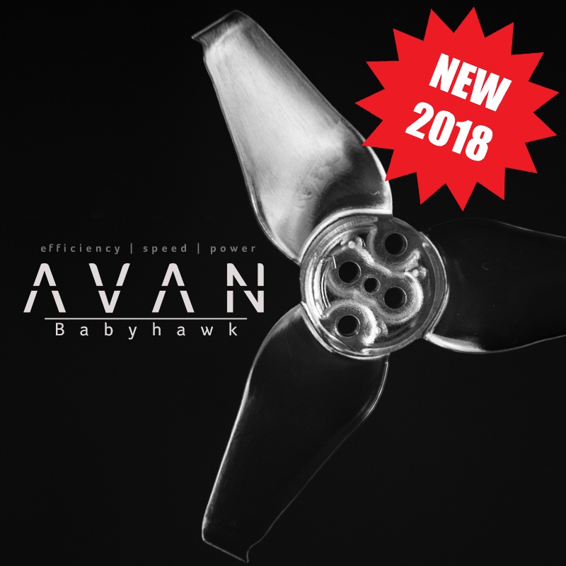 6 Pairs Emax AVAN Babyhawk 2.3 Inch 2.3x2.7x3 3-blade RC Drone FPV Racing Propeller CW CCW T2345 updated Clear