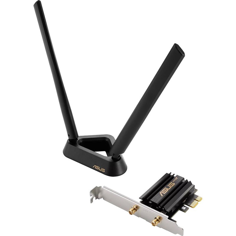 ASUS WiFi 6E PCI-E Adapter with 2 External Antennas and Magnetized Base - PCE-AXE59BT