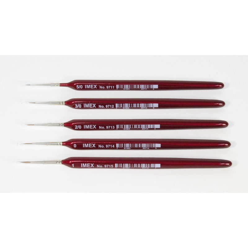 IMEX Triangular Red Sable Brushes (Pick Size)