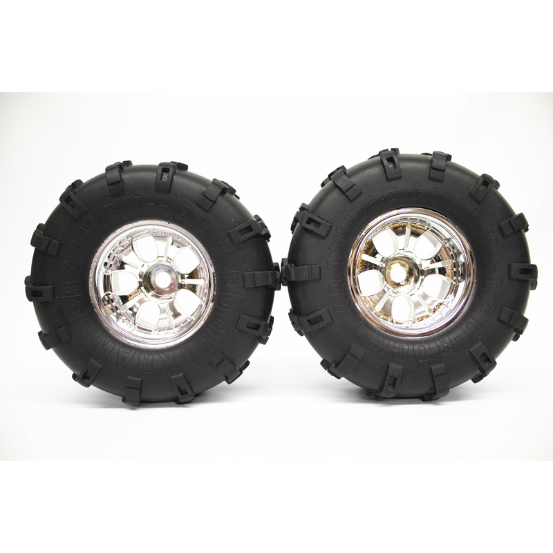 Red Rock Tires & Falcon Rims (1 Pair) (Choose Color) 1 Pair with Black Rims
